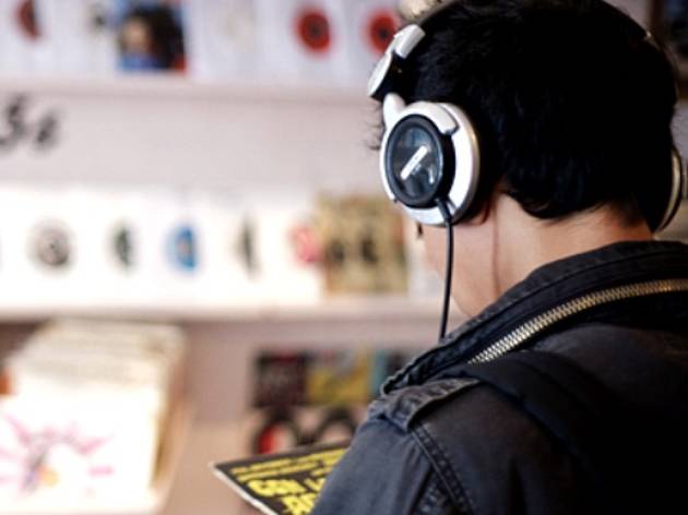 Headphones at Northside Records Headphones at Northside Records