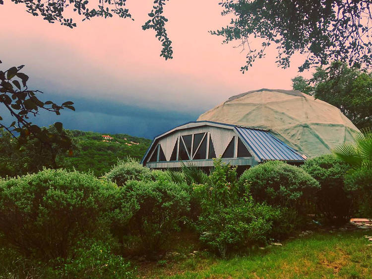A geodesic dome