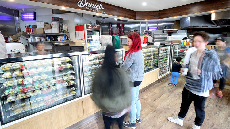 Front counter at Daniel's Donuts