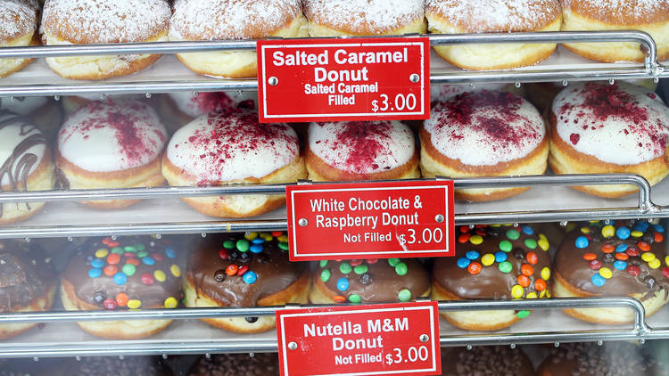 Donut shelves 1 at Daniel's Donuts