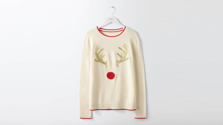 Women’s red-nose reindeer jumper by Boden, £75