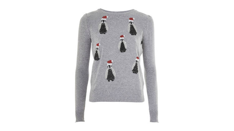 Women’s sequin penguin jumper by Topshop, £36