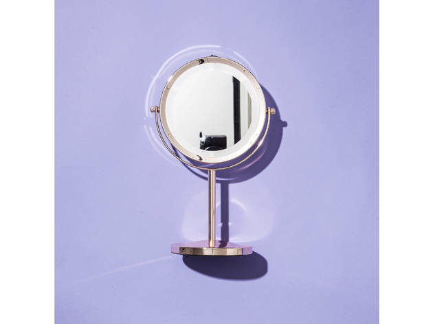 Danielle Creations rose-gold finish light-up mirror Danielle Creations rose-gold finish light-up mirror