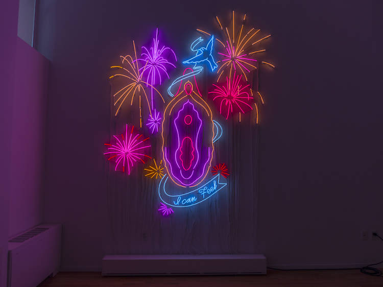 This giant neon orgasming vagina is coming to Art Basel