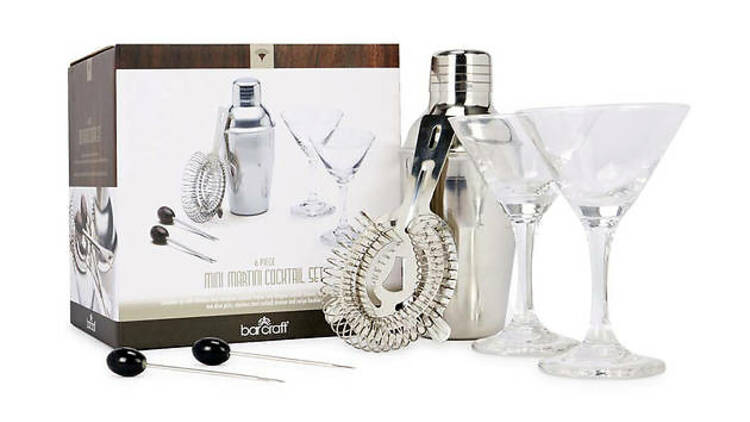 Six-piece mini martini set