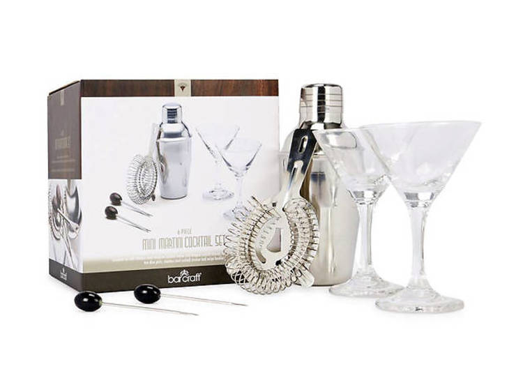 Six-piece mini martini set