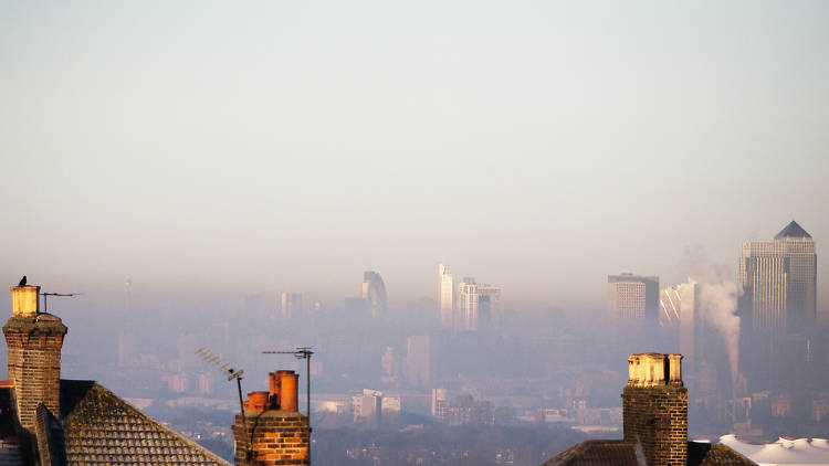 Pollution on the London skyline