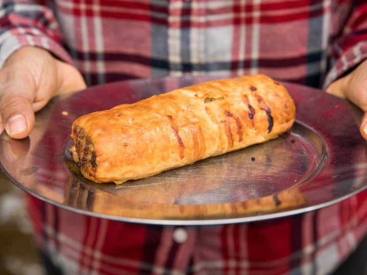 Saturday lunchtime: Order a sausage roll from Bourke Street Bakery