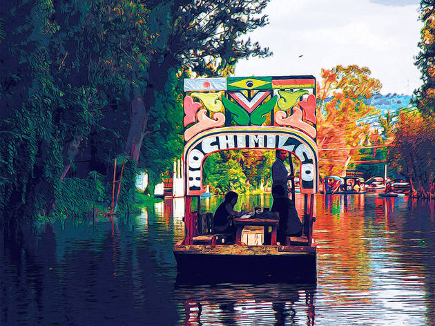 Xochimilco Trajineras de Xochimilco en la CDMX