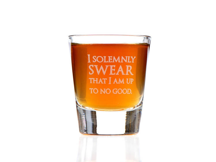 I Solemnly Swear I Am Up to No Good Shot Glass