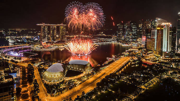Marina Bay Countdown 2018 fireworks