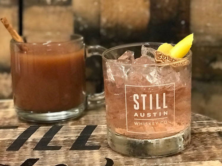 Fig old-fashioned at Still Austin Whiskey Co.