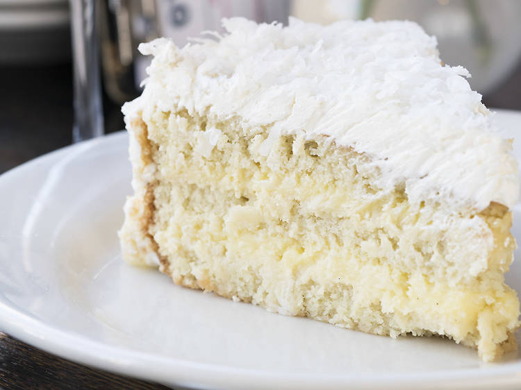 Coconut cake at Oyster Bah