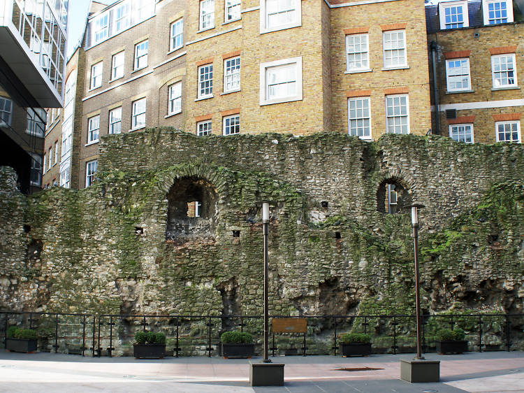 The ruins of city walls