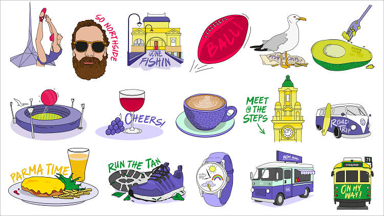 Bank of Melbourne emoji stickers