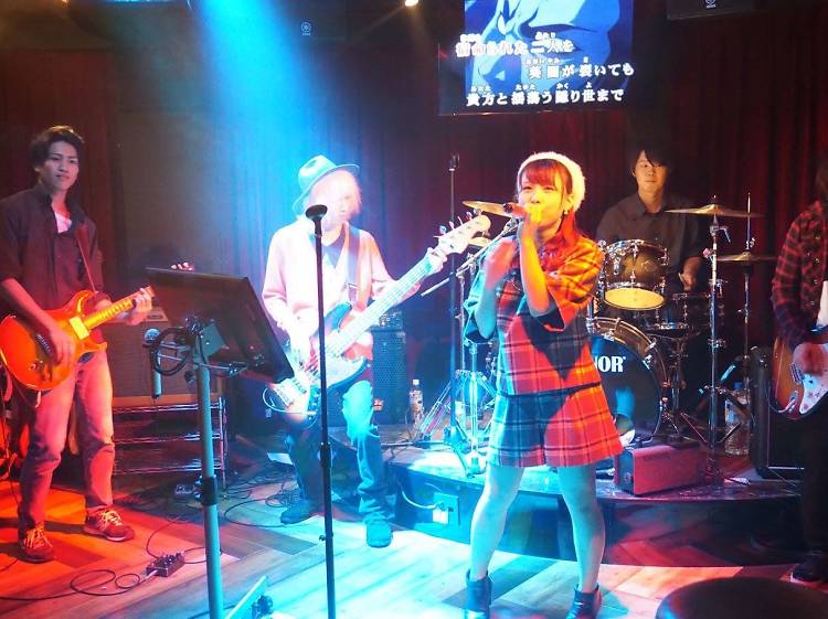 People sing and dance at the Tokyo-style karaoke bar in the downtown EDC  area during the final …