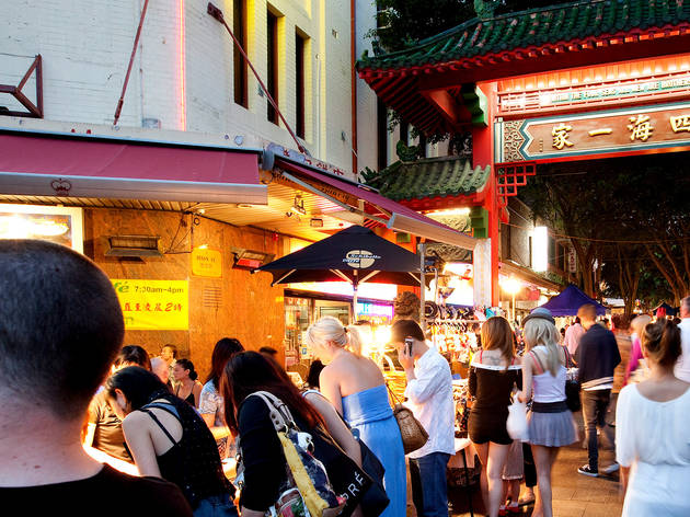Sunset at Chinatown Night Market Sunset at Chinatown Night Market