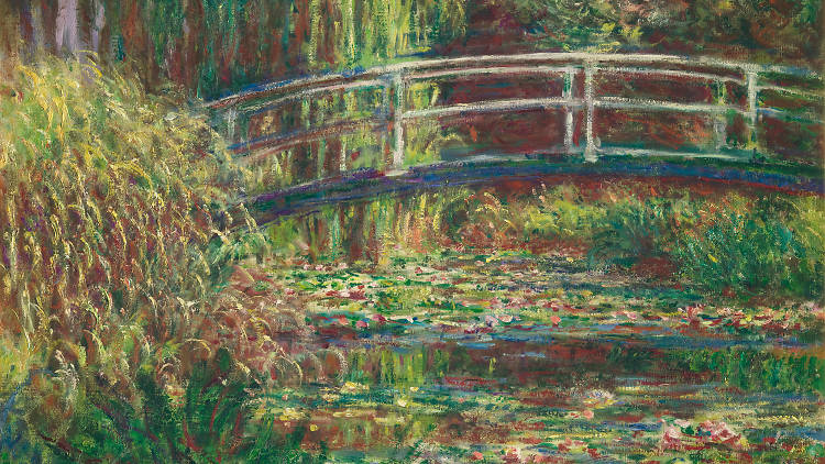 Monet's painting of water lilies and bridge