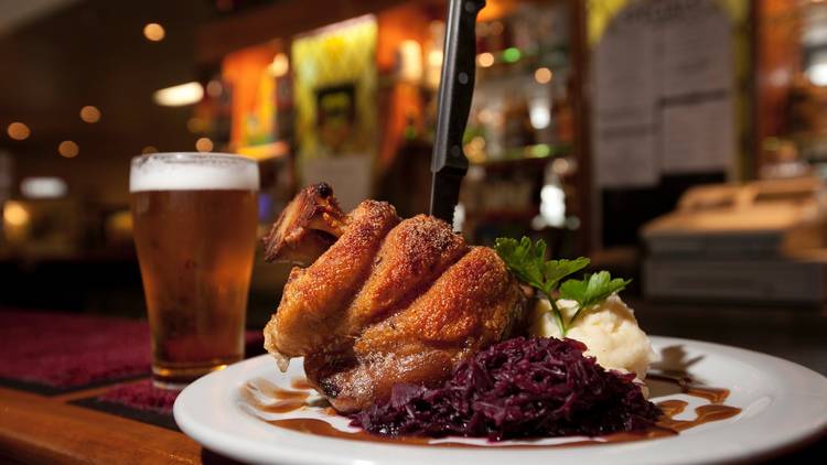 Chicken meal and beer at Concordia Club