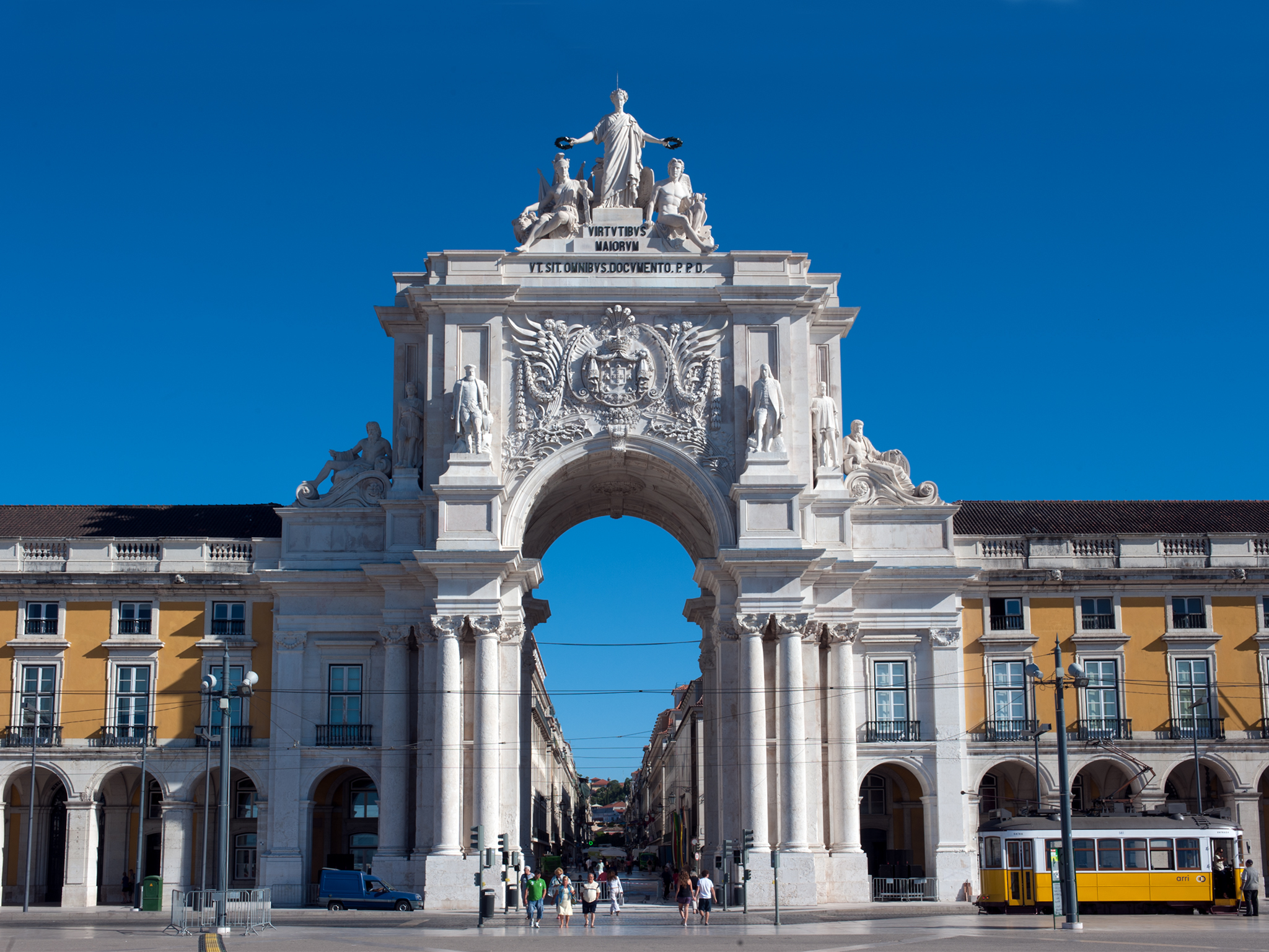 Rua Augusta Arch Attractions In Baixa Pombalina Lisbon