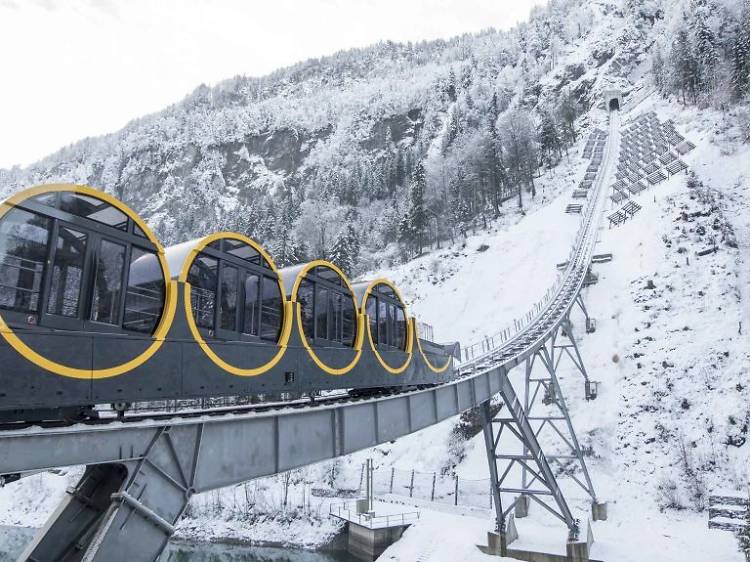 World's steepest funicular railway opens in Stoos