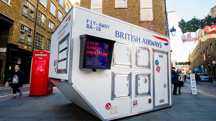 BA, British Airways, container, Covent Garden, London, Time Out