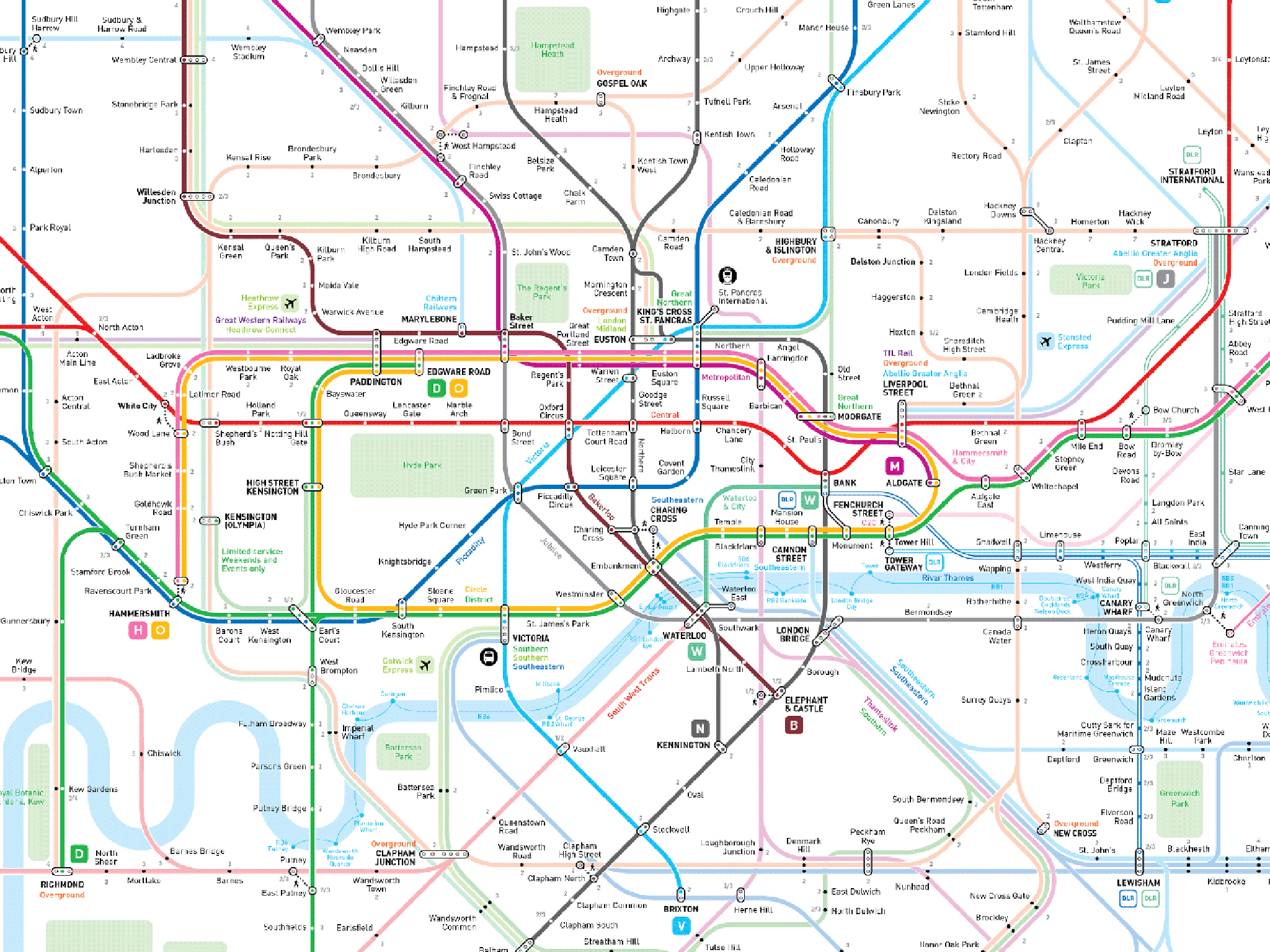 24 awesome alternative London tube maps