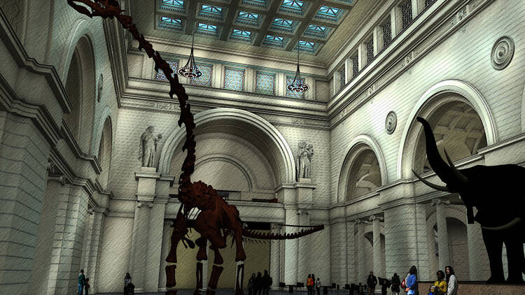 Arrival of the titanosaur at the Field Museum