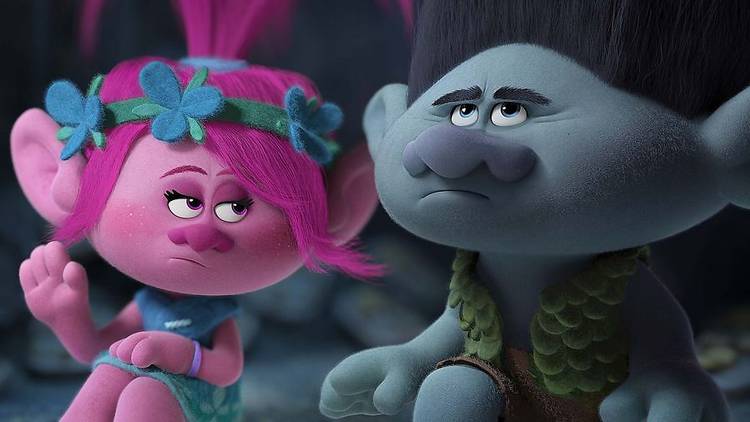 Princess Poppy (voiced by Anna Kendrick) shares a moment with Branch (Justin Timberlake) in the computer-animated comedy Trolls.&#13;Copyright: 2016 DreamWorks Animation LLC/Twentieth Century Fox Film Corporation. All Rights Reserved.