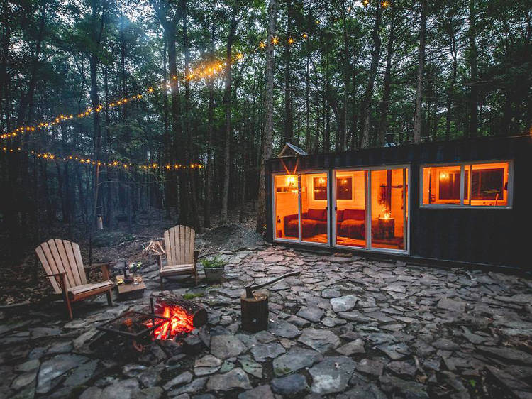 The container cabin in the Catskills in Saugerties, NY