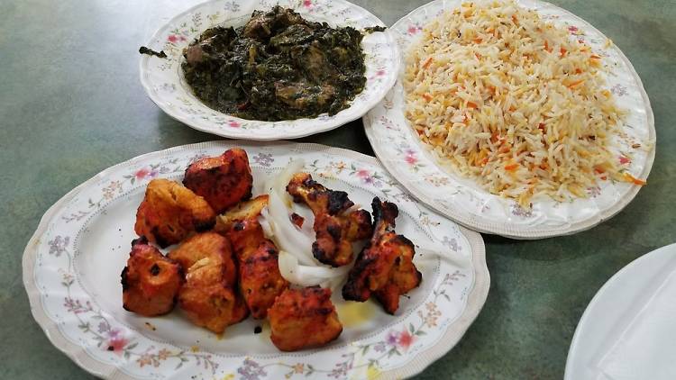 Indian food at Shalimar