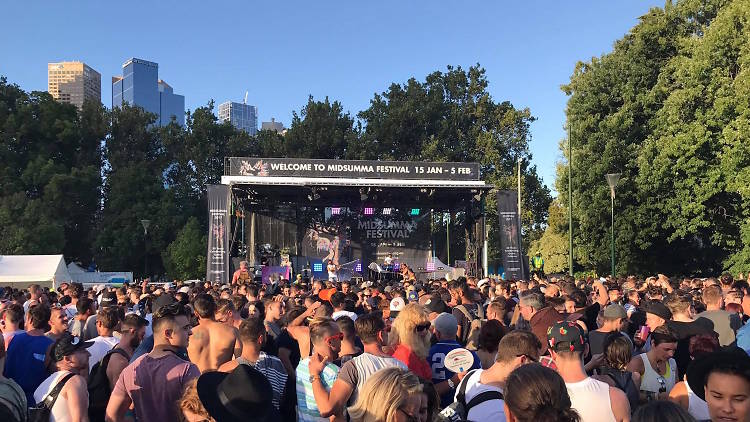 The main stage at Midsumma Carnival