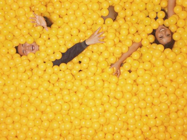 The Color Factory Yellow ball pit at The Color Factory