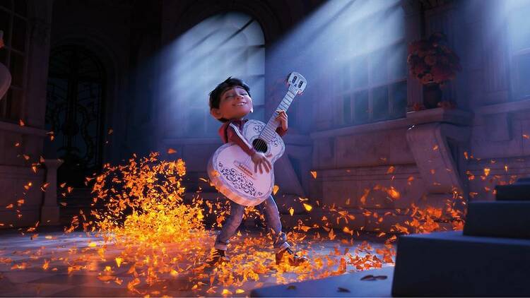 Miguel (voiced by Anthony Gonzalez) in Coco, directed by Lee Unkrich and Adrian Molina.&#13;Copyright: 2016 Disney Pixar. All Rights Reserved.