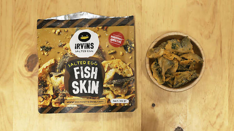 Salted egg yolk fish skins from Irvins