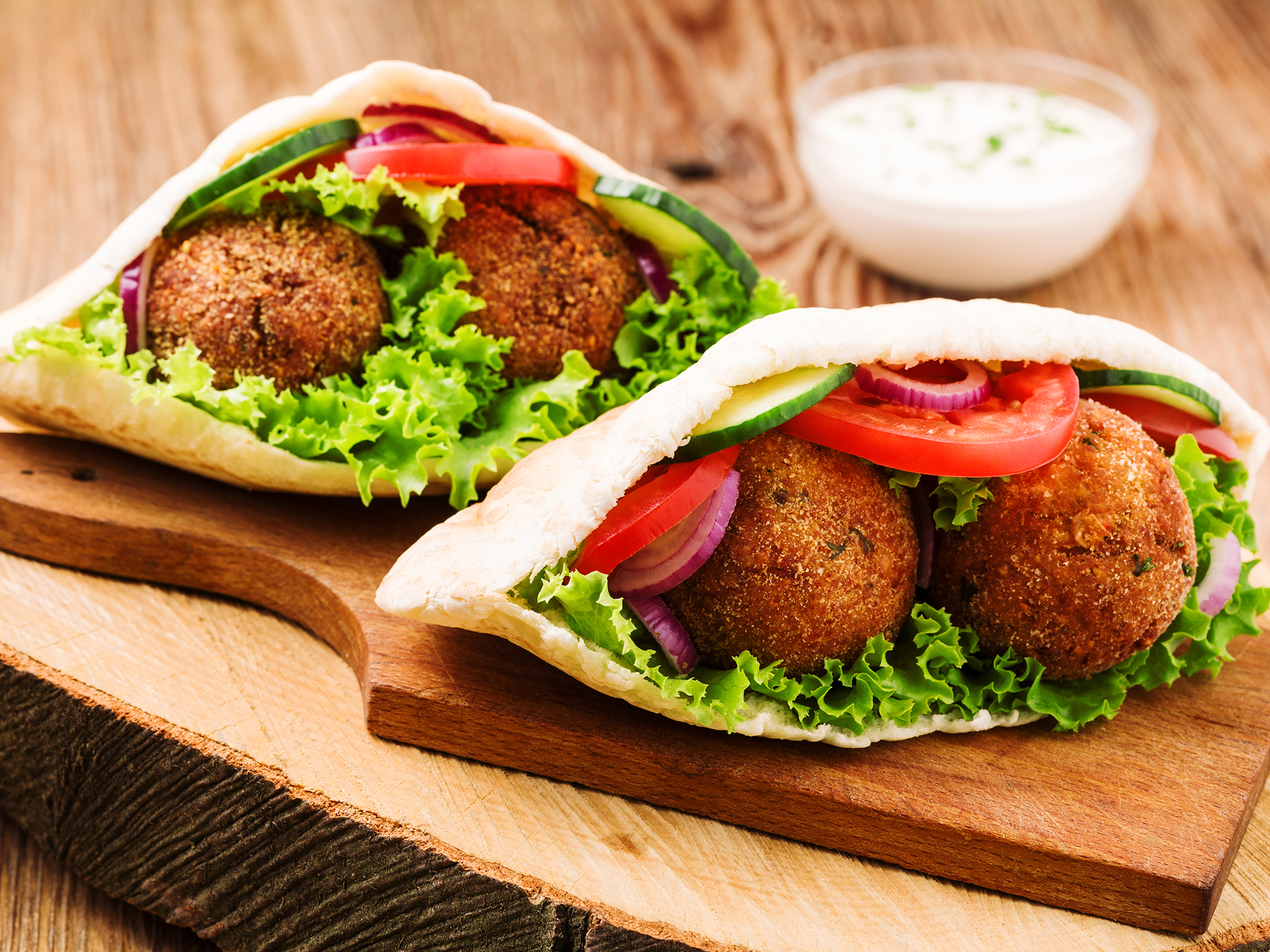 Falafel Paired With Sabich Makes Tasty Street Food In Tel Aviv