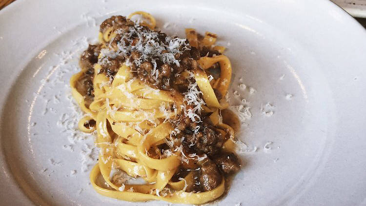 Tagliatelle with oxtail ragu at Cotogna