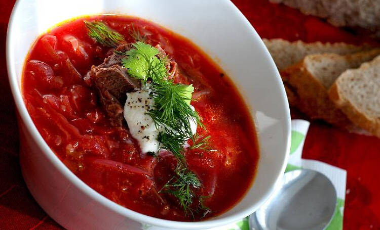 Borsch caliente