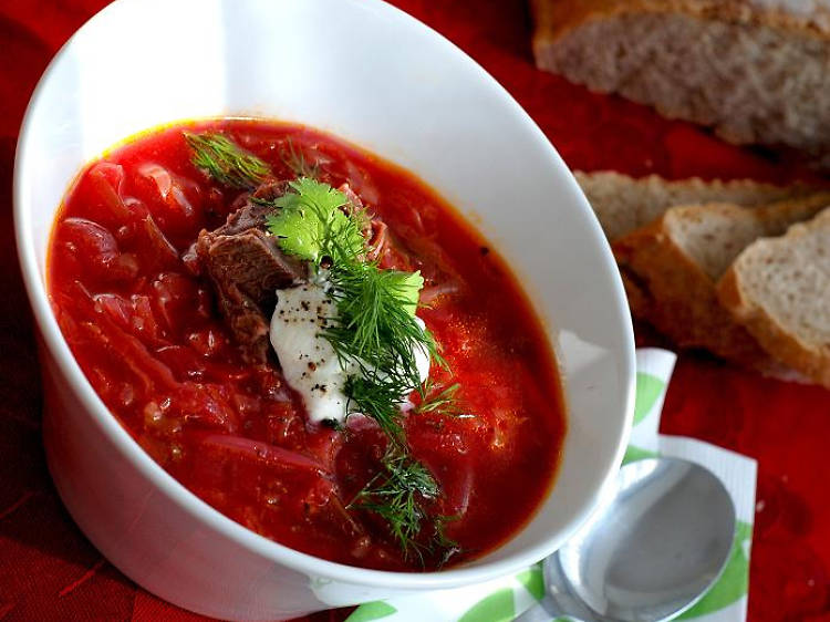 Borsch caliente