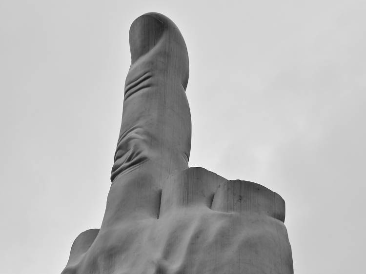 Maurizio Cattelan’s L.O.V.E sculpture