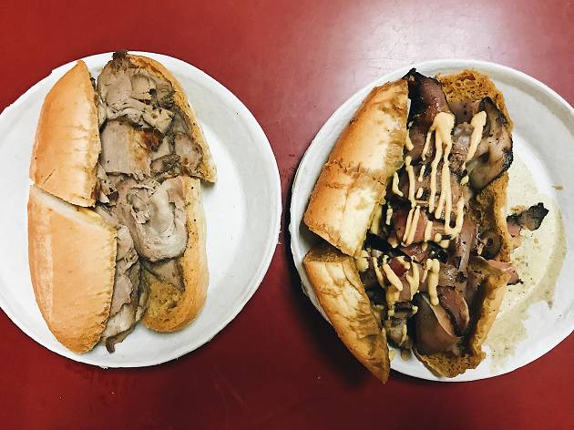 French dip sandwiches at Philippe the Original