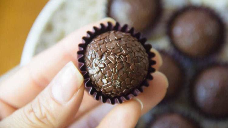 Milk chocolate brigadeiro at Tinyb Chocolate