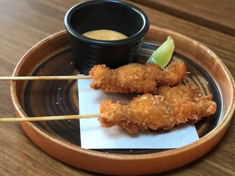 Salt and pepper squid at Zushi Barangaroo, $6