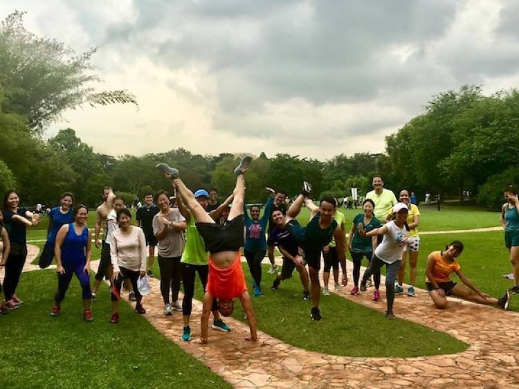 Bootcamp training at Botanic Gardens