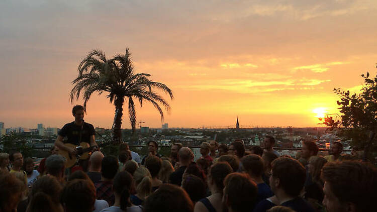 You can party in a bunker with a rooftop garden