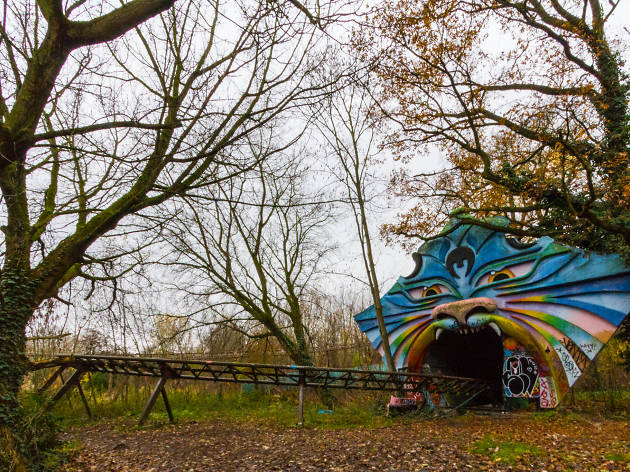 The rollercoaster at Spreepark, Berlin's abandoned amusement park. The rollercoaster at Spreepark, Berlin's abandoned amusement park.