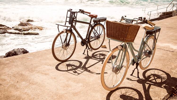 Two Lekker bikes by the beach