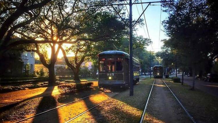 See St. Charles from a New Orleans street car 