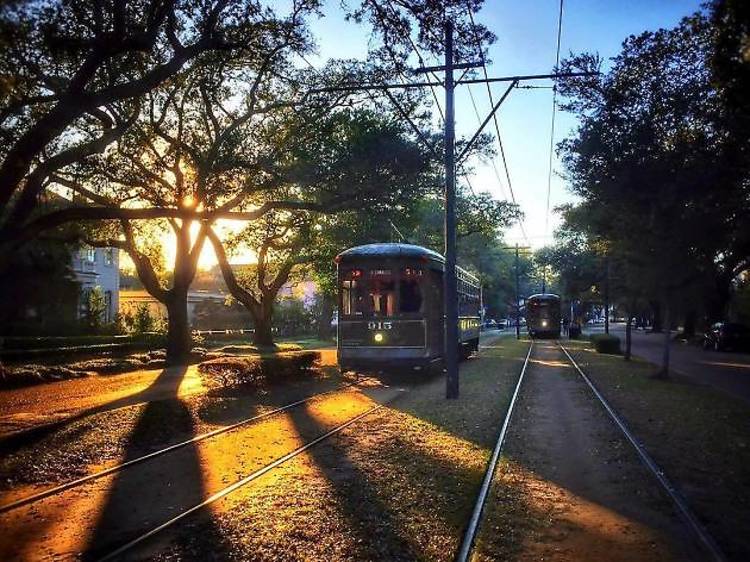 See St. Charles from a New Orleans street car 