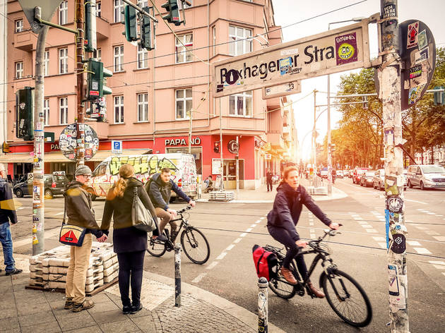 Berliners going about their daily business Berliners going about their daily business